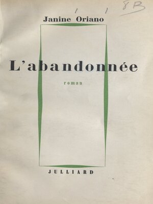 cover image of L'abandonnée
